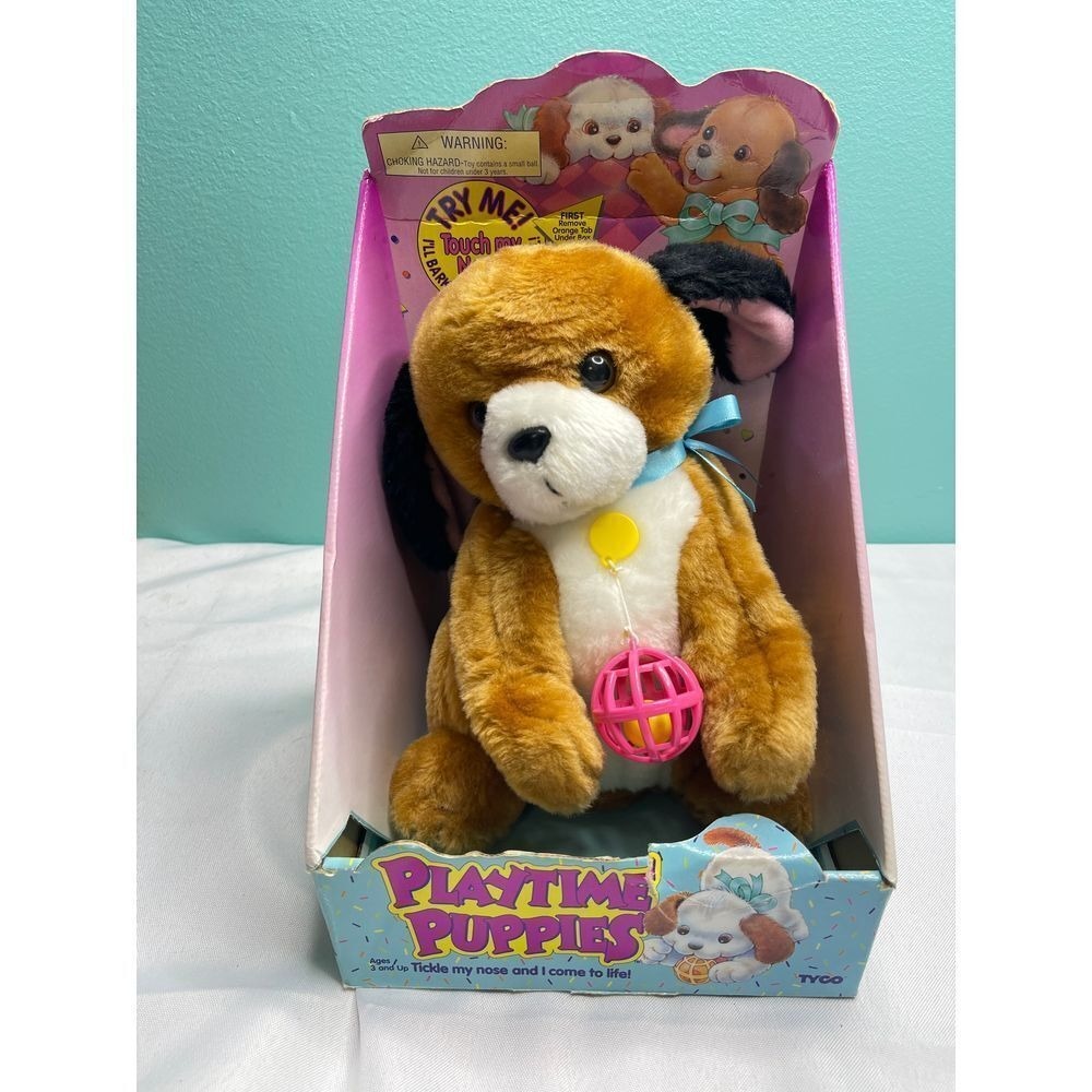 Vintage 90S 1994 Tyco Plush Puppy Pals - Cuddly Companion for All Ages